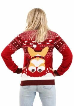 A Very Corgi Christmas Ugly Christmas Sweater For Adults -Fun World Shop adult a very corgi christmas ugly christmas sweater 6