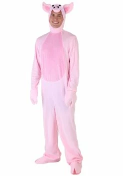 Adult Pink Pig Costume Jumpsuit