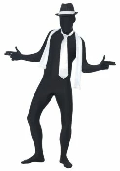 Smiffys Black Second Skin Suit Costume -Fun World Shop black second skin suit image2
