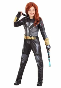 Black Widow Deluxe Costume For Kids 11 Black Widow Deluxe Costume For Kids -Fun World Shop black widow child deluxe costume 5