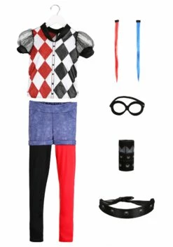 DC Superhero Girls Deluxe Harley Quinn Costume -Fun World Shop dc superhero girls deluxe harley quinn costume 9