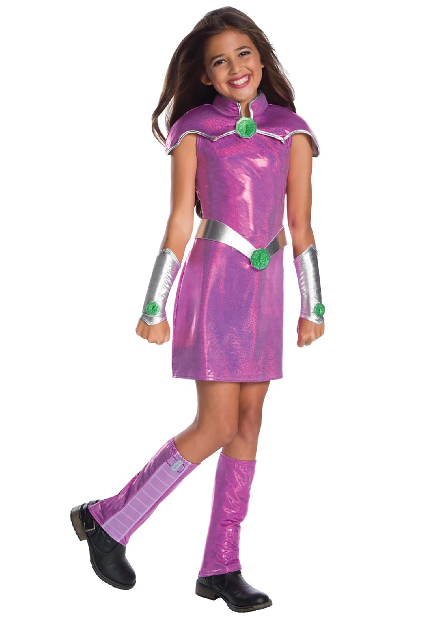 Girls DC Superhero Girls Deluxe Starfire Costume 1 Girls DC Superhero Girls Deluxe Starfire Costume