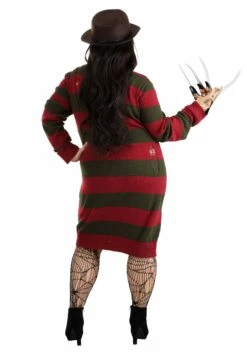 Plus Size Freddy Krueger Dress Costume -Fun World Shop freddy krueger plus size dress costume alt 4