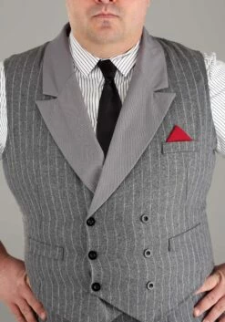 Plus Size Ruthless Gangster Men's Costume -Fun World Shop mens plus size ruthless gangster costume alt 2