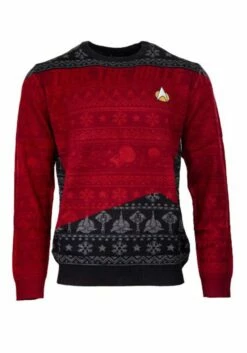 Adult Star Trek "Trek The Halls" Christmas Sweater -Fun World Shop official star trek trek the halls christmas jump alt 9