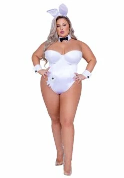 Roma Women's Playboy Plus Size White Bunny Costume