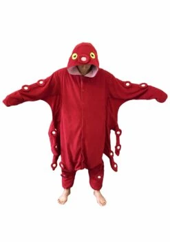 Adult Red Octopus Kigurumi Costume