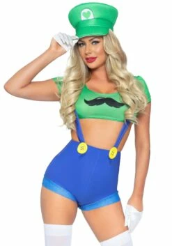 LEG AVENUE Sexy Piece Green Gamer Babe Costume For Women